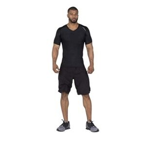 ALIGNMED Men's Postural Fitness Shirt, Pullover, Black, Size Small